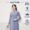 Áo tràng nữ vải lụa tầm ý